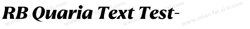 RB Quaria Text Test字体转换